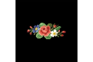 Дизайн (схема для вишивання) "Roses and forget-me-nots (Троянди та незабудки)" EP016
